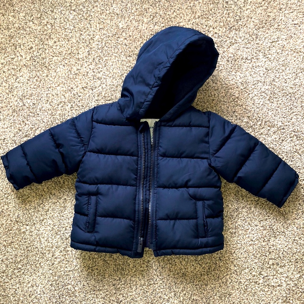 Old Navy Puffer Coat in color Navy